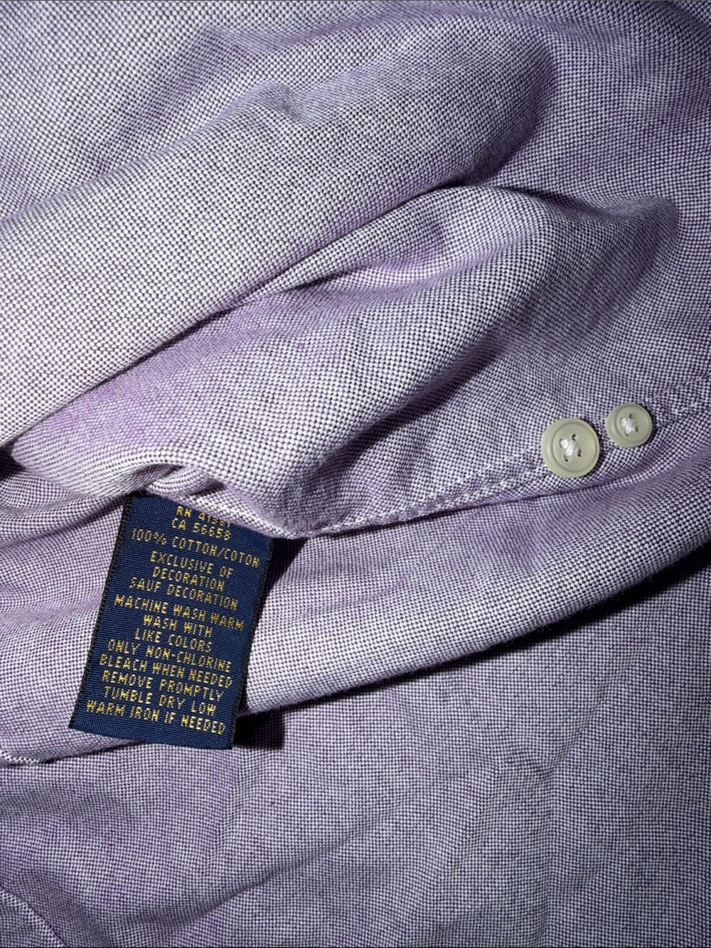 Ralph Lauren Women’s Purple Short-Sleeve Button-Down Oxford Shirt sz Med - Picture 6 of 8